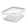 Voedselcontainer rotho 1053201100 rechthoekig 1,2 l transparant wit, technopolymeer, vaatwasserbestendig