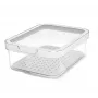 Voedselcontainer rotho 1053201100 rechthoekig 1,2 l transparant wit, technopolymeer, vaatwasserbestendig