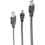 USB-kabel ShiverPeaks BS77150 0,6 m 2x USB A mini-USB B zwart