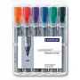 Marker Staedtler 356 WP6 6 stuks zwart blauw groen oranje rood violet