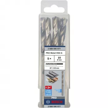 Borenset Bosch HSS-G 5 stuks 1 cm diameter