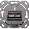 DIGITUS DN-9005-N - aansluitdoos, inbouw - RJ-45 X 2 - RAL 9010 - 2 poorten (DN-9005-N)
