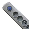 Overspanningsbeveiliging Qoltec 50166 grijs 6 AC-stopcontacten 230V 3m