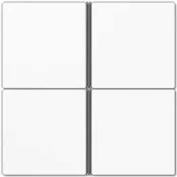 Wandschakelaarset Jung LS 404 TSA WW, 4-voudig wit, compatibel met serie 4074/4094/4194 TSM