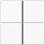 Wandschakelaarset Jung LS 404 TSA WW, 4-voudig wit, compatibel met serie 4074/4094/4194 TSM