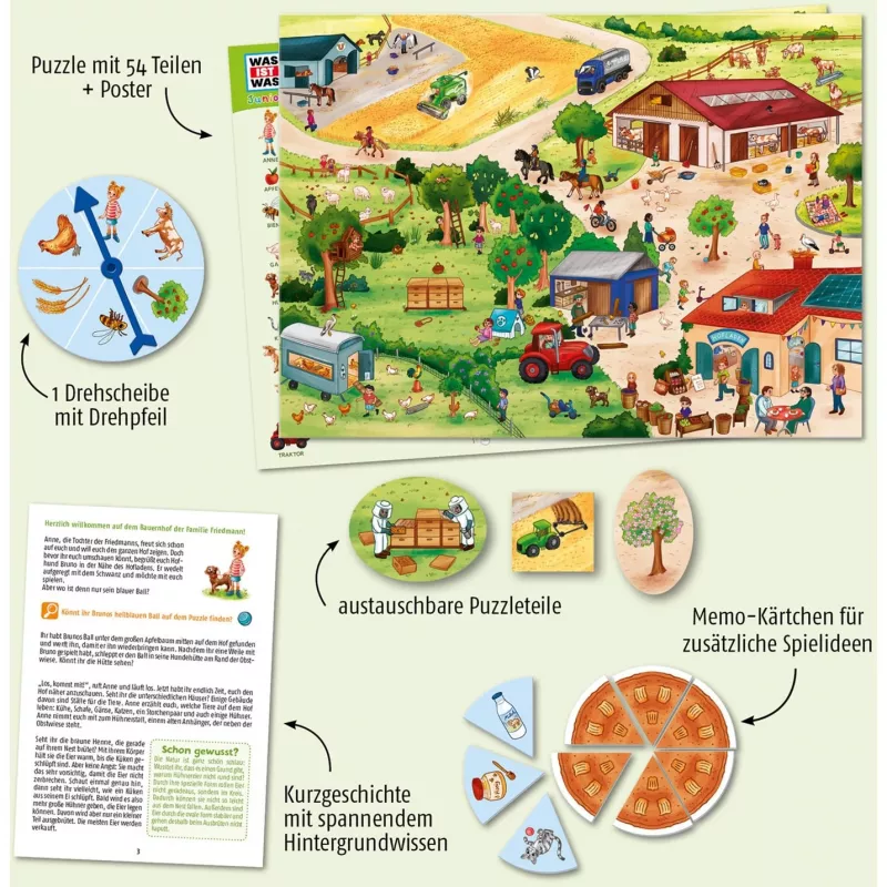 Kosmos 682651 puzzel kinderpuzzel 54 stuks boerderij