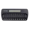Batterijlader everActive NC-1200 – universele 12-voudige lader voor AA/AAA, 12 V ingang, zwart