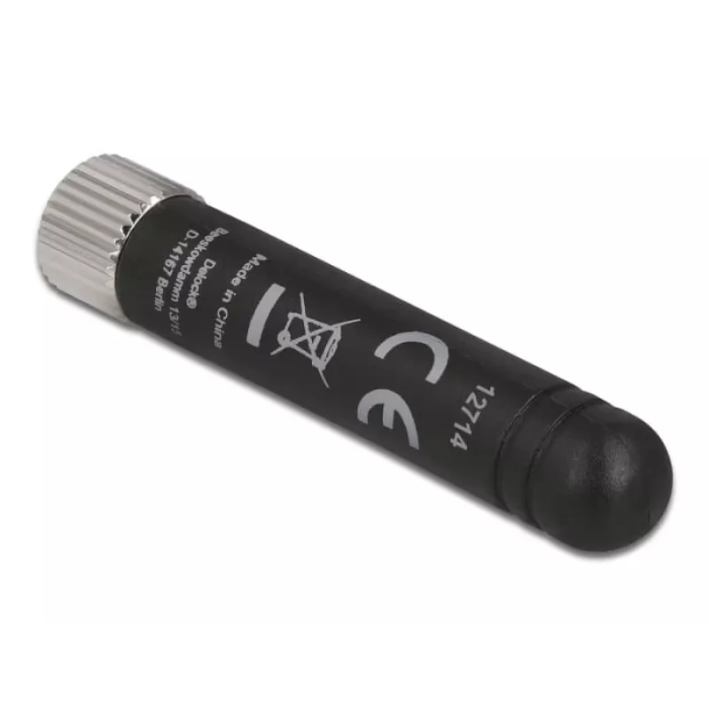 Delock WLAN 802.11 b/g/n antenne RP-SMA stekker 1,7 - 3,7 dBi zwart