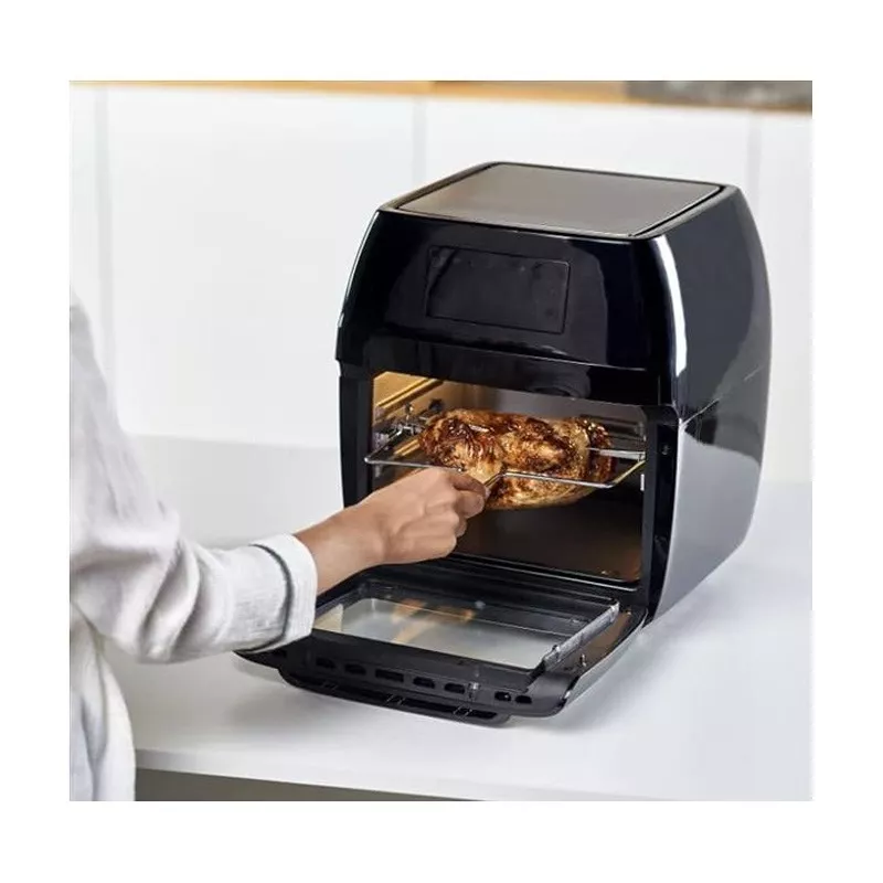 Heteluchtfriteuse Black & Decker BXAFO1200E — 12 L, 1700 W, touchbediening, 40–200°C, draaispit, bakken & frituren