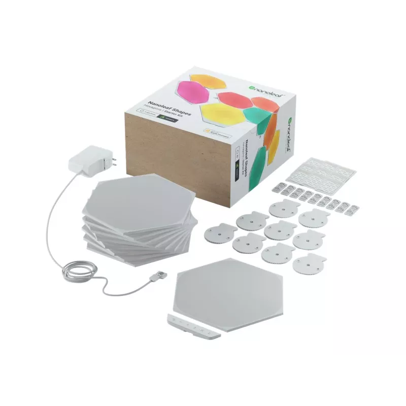 Nanoleaf Shapes Hexagons Smarter Kit, LED-lichtpanelen, 9 stuks, wit