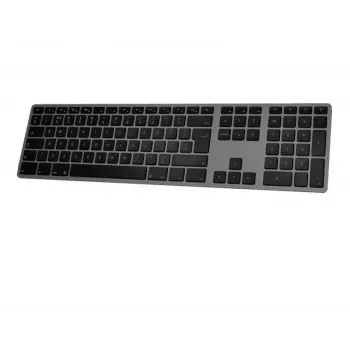 Draadloos toetsenbord Matias FK418BTLB-UK — aluminium, verlicht, Space Gray