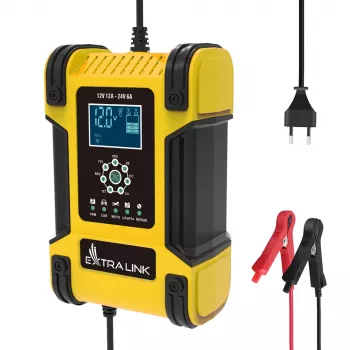 Extralink Shango slimme acculader | gelijkrichter | 100 - 240VAC, 12V 12A, 24V 6A