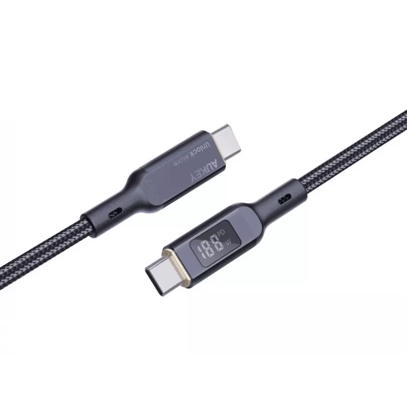 AUKEY CB-MCC102 USB-kabel 1,8 m USB-C zwart 480 Gbit/s