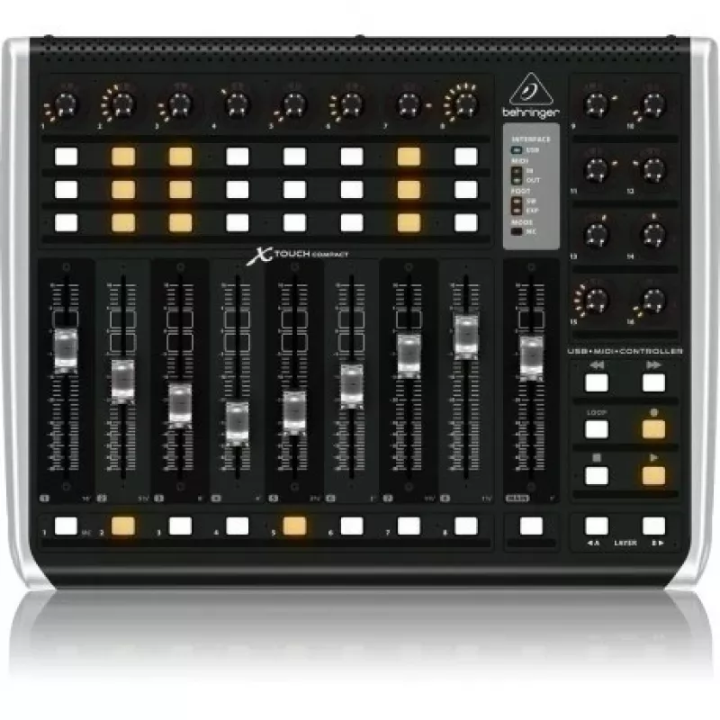 Behringer X-TOUCH COMPACT MIDI-toetsenbord USB zwart