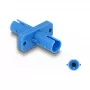 DeLOCK glasvezelkoppeling ST simplex bus naar ST simplex bus blauw