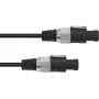 Luidsprekerkabel Omnitronic 2x1,5 mm², 10 m, zwart