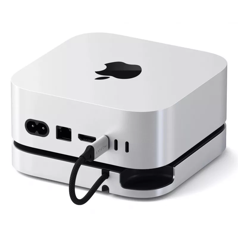 Satechi laptop-dock/poortreplicator ST-GNMMES — bedrade USB 3.2 Gen 2 Type-C hub, USB-A & SD, zilver