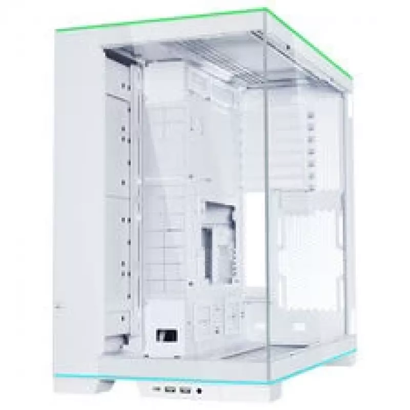 Lian Li O11 Dynamic EVO RGB pc-behuizing bundel HydroShift II LCD-S 360TL AiO + 3x UNI FAN SL-INF 120 Reverse Blade ventilatoren - wit