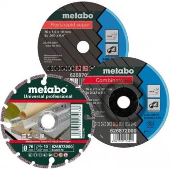 Doorslijpschijvenset Metabo 626879000 — 3 stuks, 76 mm diameter