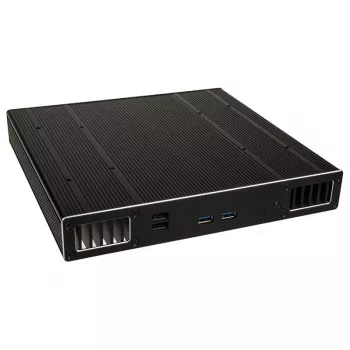 Akasa Plato TN - ultra small form factor (USFF) - pc - zwart - aluminium - thuiskantoor - Kensington