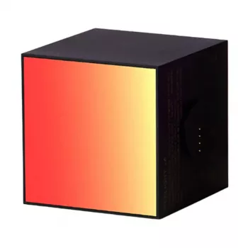Slimme tafellamp Yeelight Cube zwart — Wi-Fi/Bluetooth, meerkleurig, 75×75×75 mm, 100–240 V