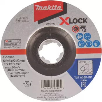 Makita - schuurschijf - voor metaal - 125 mm - korrel: A36P-BF