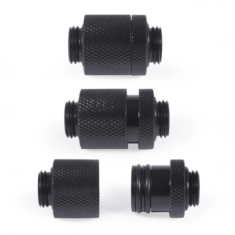 Alphacool ES D-Plug 20 mm G1/4 buitendraad naar G1/4 buitendraad, Deep Black