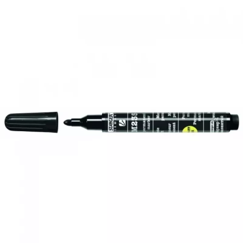 Permanent marker STANGER 235, 1-3 mm, kogelpunt, zwart 1213-500 1 stuks