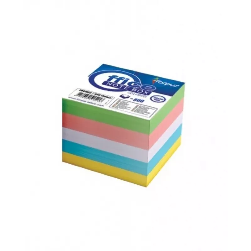 Notitieblokjes Forpus, 8,5x8,5 cm, assorti, niet gelijmd (800) 0716-008