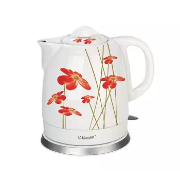 Feel-Maestro MR-066-RED FLOWERS waterkoker 1,5 L 1200 W rood, wit