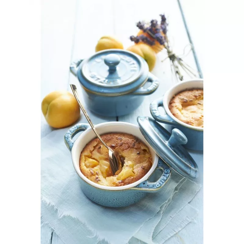 Staub Mini Cocotte rond, 4 st. - 200ml, antiek turquoise