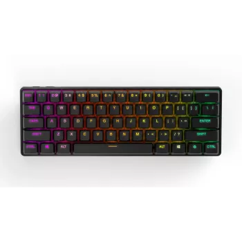 Mechanisch gaming-toetsenbord STEELSERIES Apex Pro Mini Wireless — 60% formfactor, USB + RF draadloos + Bluetooth, QWERTY US, zwart