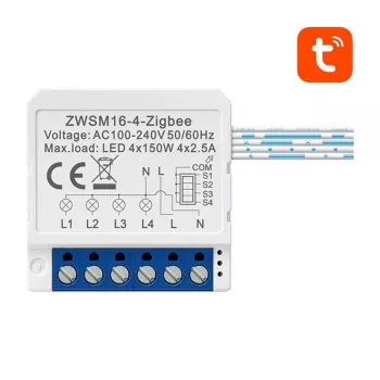 Smart Switch Module Avatto ZWSM16-W4 ZigBee compatibel met Tuya, inbouw relaismodule