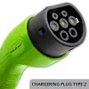Qoltec Mobiele EV-autolader Verstelbaar 2in1 Type2 | 7kW | 230V | CEE 3 PIN | Wi-Fi | LCD | Draagbaar | Wallbox | 5m