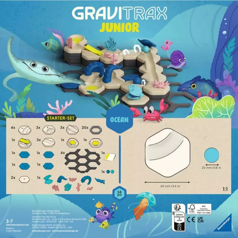 Marmorbahn-Baukasten Ravensburger GraviTrax Junior Starterset S Wüstenstrecke, model 24585