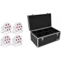 LED-vloerspot EUROLITE SLS-7 HCL wit 4x – podium-/instelbare witte schijnwerpers, 4 LED's