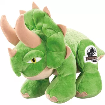 Jurassic World, Triceratops, knuffel groen/beige, 25 cm