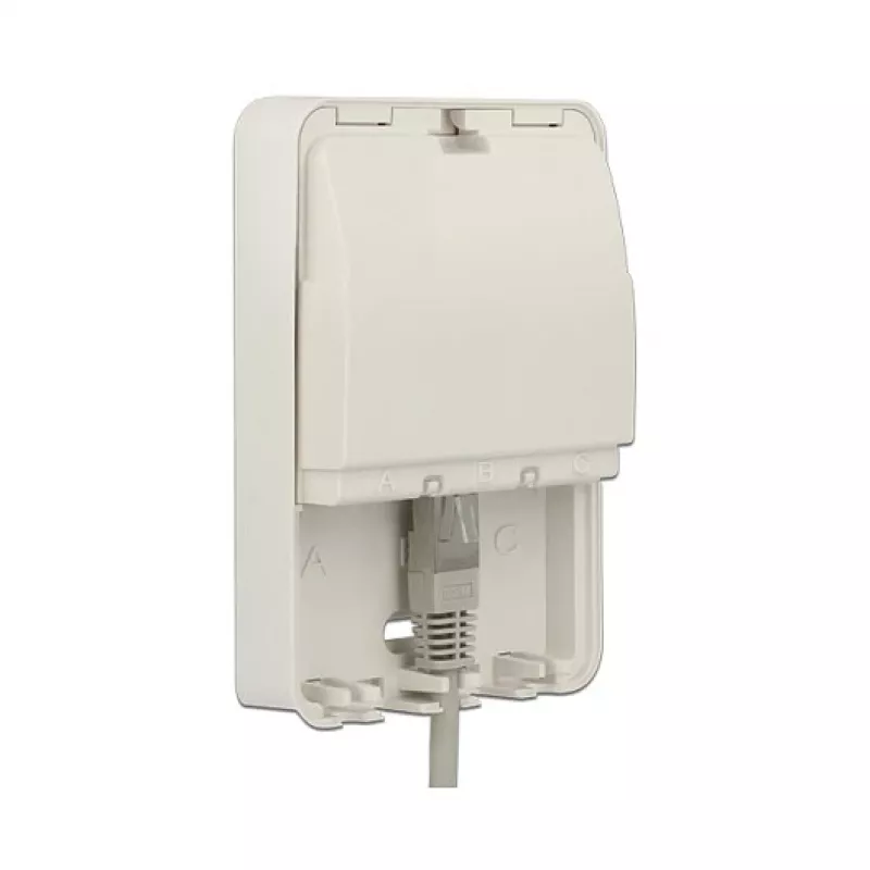 Opbouw- en verdeeldoos DELOCK 86262, wit, 82×120×31 mm