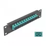 Glasvezel patchpaneel DeLOCK 10 inch 12 poorten SC simplex aqua 1U zwart