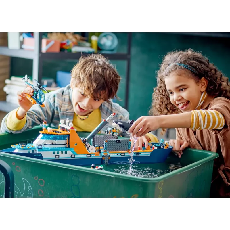 Constructiespeelgoed LEGO City Arctische expeditie schip 60368 — 815 onderdelen, 7+ jaar, bevat 4 minifiguren