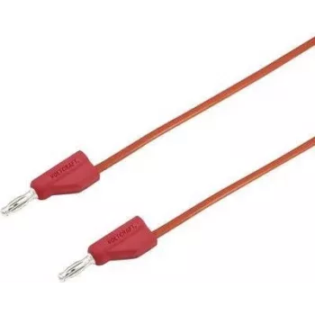 VOLTCRAFT testkabel [stekker 4 mm - stekker 4 mm] 5 m rood MSB-300 (MSB-300-5-Rot)