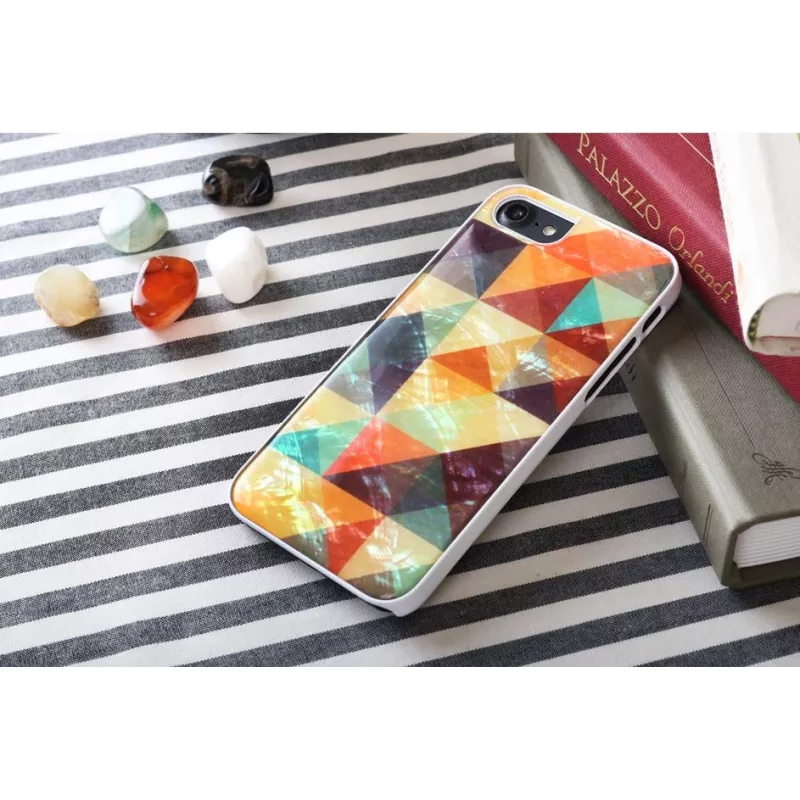 iKins hoesje voor Apple iPhone 8/7 — mozaïek wit