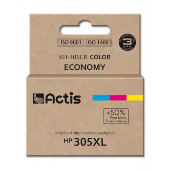 Inktpatroon ACTIS KH-305CR compatibel met HP 305XL – kleur (cyaan, magenta, geel), op kleurstofbasis 18 ml, standaardbereik, enkelpack