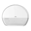 Papieren handdoekdispenser Tork Mini Jumbo Roll 132×345×275 mm, wit, MPN 555000