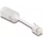 Kabel-genderadapter DeLOCK 88170 RJ10 0,03 m transparant wit