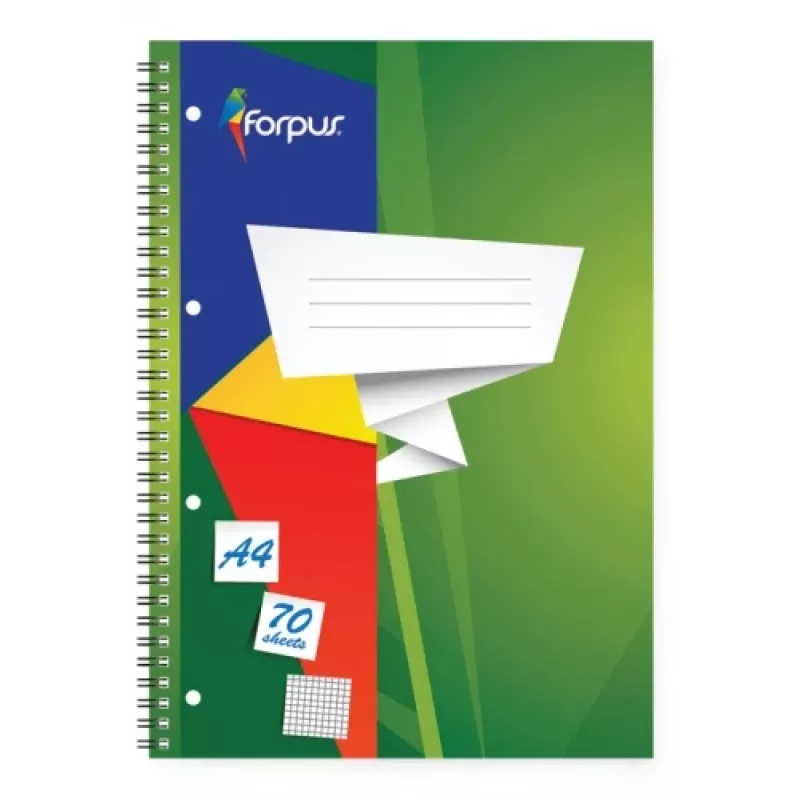 Spiraalblok Forpus, A4/70, geruit, zachte kaft 0722-003