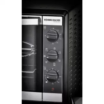 Elektrische oven Rommelsbacher BG 1550 zwart, 30 L, 80–230 °C, 7 modi, draaispit, 120-minutentimer