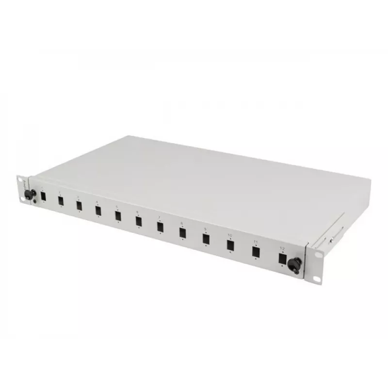 Patchpanel Lanberg FOP1-12SS-LDS grijs ABS staal 19 inch