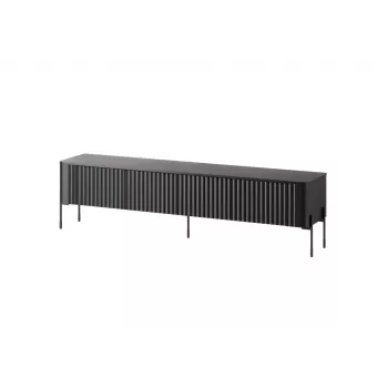 TV-kast cama meble VERA 190x40x50 cm – matzwart bovenblad en frame
