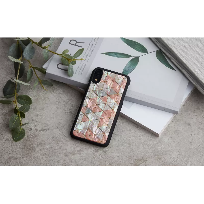 Telefoonhoesje iKins voor iPhone XR — diamantpatroon, zwart